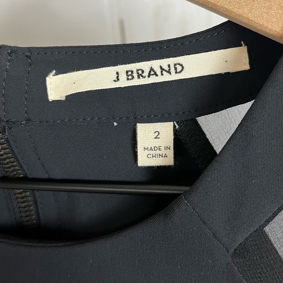 J Brand black dress mesh silk sleeves size 2 - Picture 5 of 9